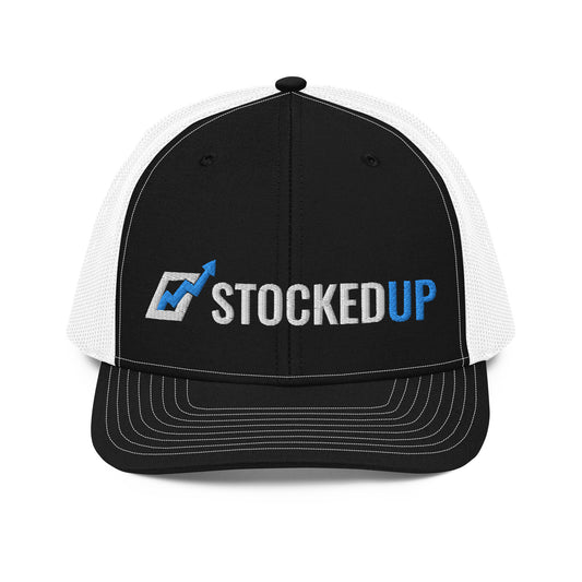 StockedUp Trucker Snapback (Black/White)